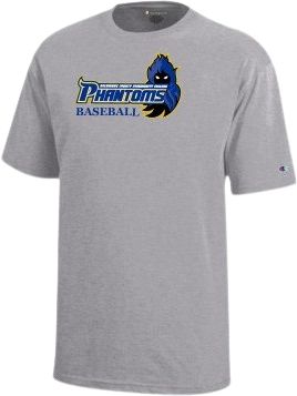 Delaware County Community College Champion Youth Short Sleeve Tee Phantoms Baseball - ONLINE ONLY