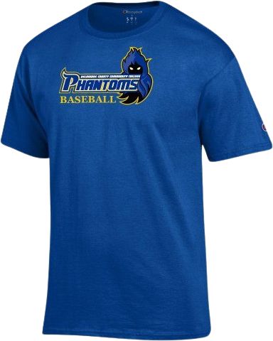 Delaware County Community College Champion T Shirt Phantoms Baseball - ONLINE ONLY