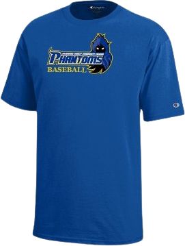 Delaware County Community College Champion Youth Short Sleeve Tee Phantoms Baseball - ONLINE ONLY
