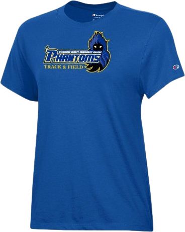 Delaware County Community College Champion Womens Core Short Sleeve Tee Phantoms Track and Field - ONLINE ONLY