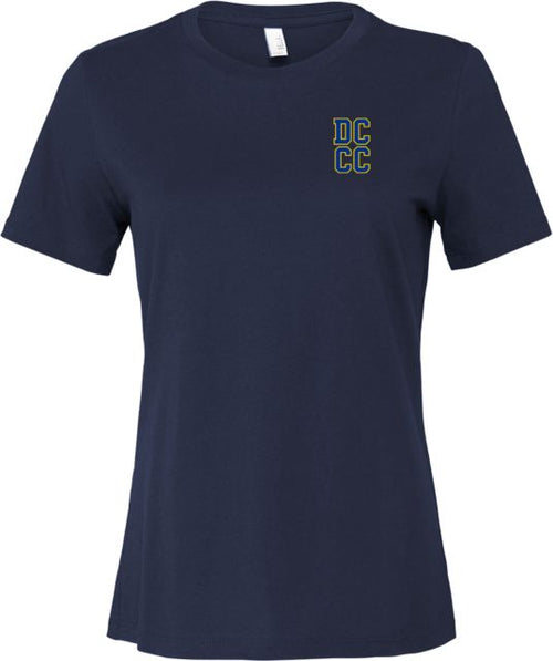 Delaware CC Bella + Canvas Womens Relaxed Cotton T Shirt DCCC Stacked - ONLINE ONLY