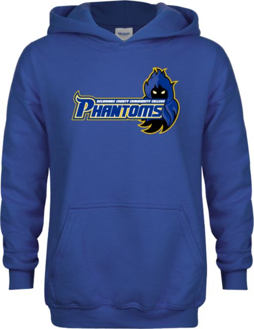 Delaware CC Youth Fleece Hoodie Delaware County Community College Phantoms with Mascot - ONLINE ONLY,,