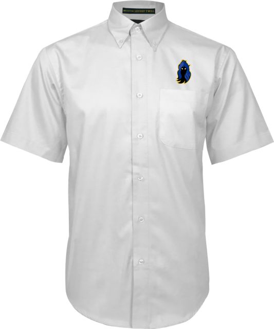 Delaware CC Twill Button Down Short Sleeve DCCC Phantom Mascot - ONLINE ONLY