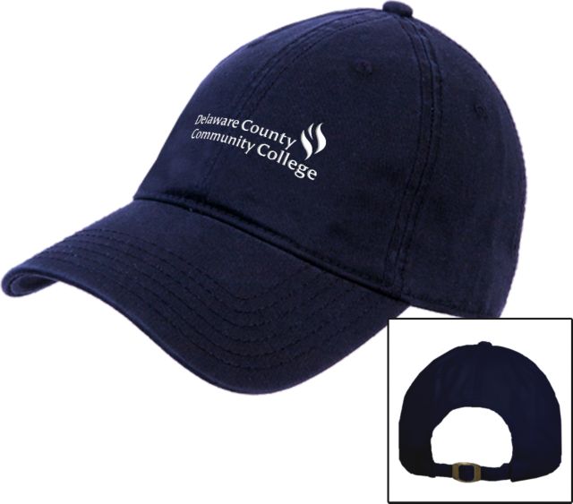 Delaware CC Unstructured Adjustable Low Profile Hat Delaware County Community College Primary Mark - ONLINE ONLY