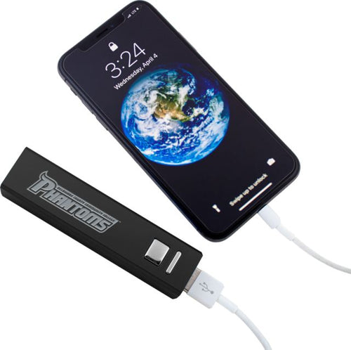 Delaware CC Aluminum Power Bank Delaware County Community College Phantoms Wordmark  Engraved - ONLINE ONLY