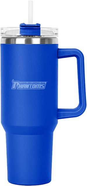 Delaware CC Hippo Mug & Straw Lid with Twist Closure 40 oz Delaware County Community College Phantoms Wordmark  Engraved - ONLINE ONLY